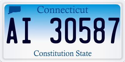 CT license plate AI30587