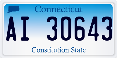 CT license plate AI30643