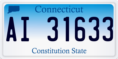 CT license plate AI31633