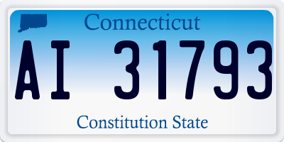 CT license plate AI31793