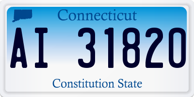 CT license plate AI31820