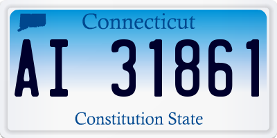 CT license plate AI31861