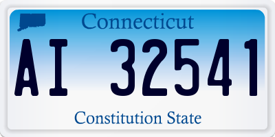 CT license plate AI32541