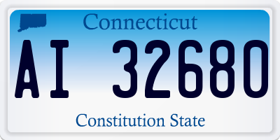 CT license plate AI32680