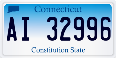 CT license plate AI32996