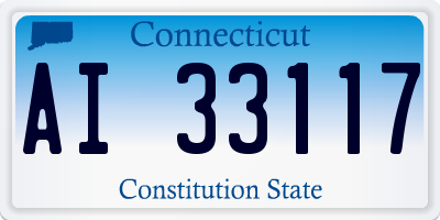 CT license plate AI33117