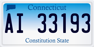 CT license plate AI33193