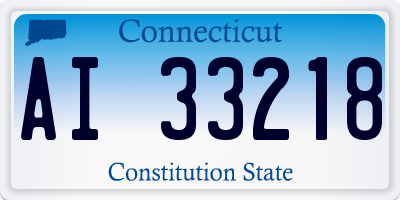 CT license plate AI33218