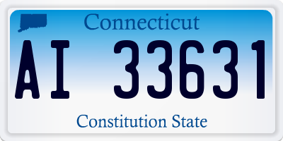 CT license plate AI33631