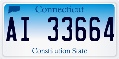 CT license plate AI33664