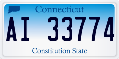 CT license plate AI33774