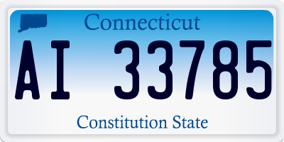 CT license plate AI33785