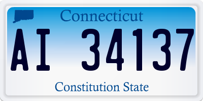 CT license plate AI34137