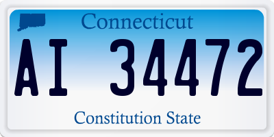 CT license plate AI34472