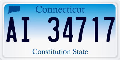 CT license plate AI34717