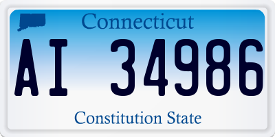 CT license plate AI34986
