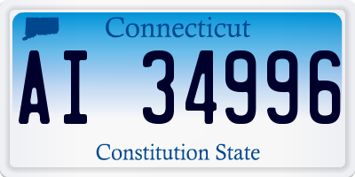 CT license plate AI34996