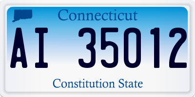 CT license plate AI35012