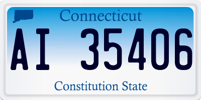 CT license plate AI35406