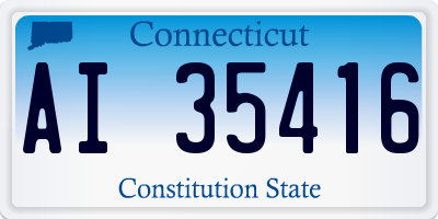 CT license plate AI35416