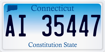 CT license plate AI35447