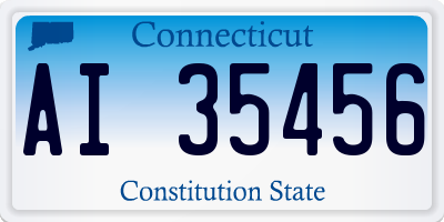 CT license plate AI35456