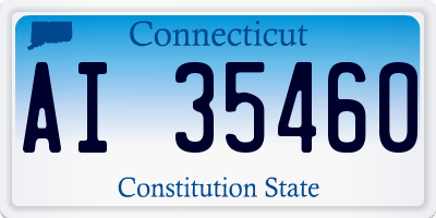 CT license plate AI35460