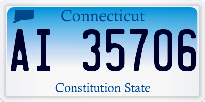 CT license plate AI35706