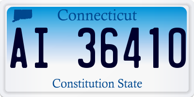 CT license plate AI36410