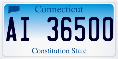 CT license plate AI36500