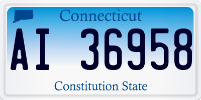 CT license plate AI36958