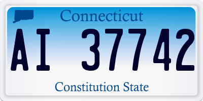CT license plate AI37742