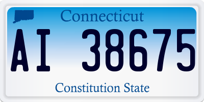 CT license plate AI38675