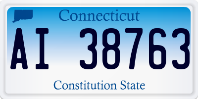 CT license plate AI38763