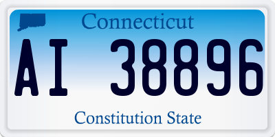 CT license plate AI38896
