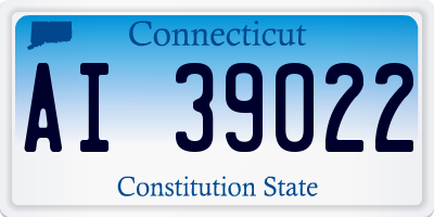 CT license plate AI39022