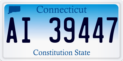 CT license plate AI39447