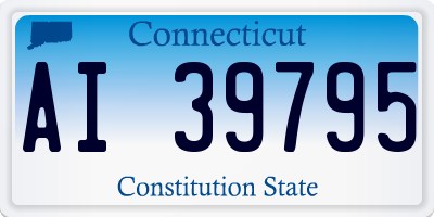 CT license plate AI39795