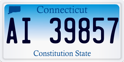 CT license plate AI39857