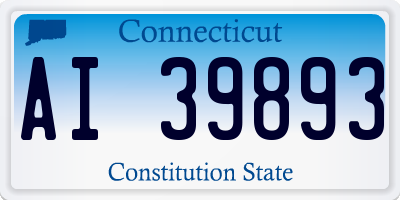 CT license plate AI39893