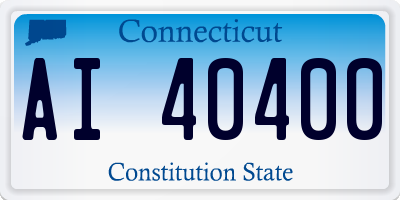 CT license plate AI40400