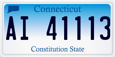 CT license plate AI41113