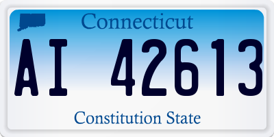 CT license plate AI42613