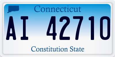CT license plate AI42710