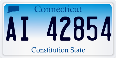 CT license plate AI42854