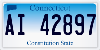 CT license plate AI42897