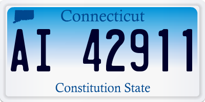 CT license plate AI42911