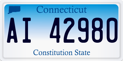 CT license plate AI42980