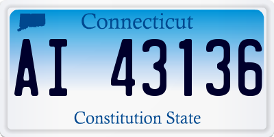 CT license plate AI43136