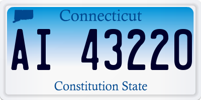 CT license plate AI43220